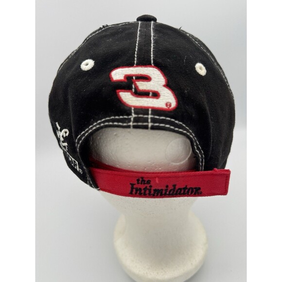 Vintage Dale Earnhardt #3 Hat Adjustable Cotton Black Strap Intimidator - Picture 6 of 11
